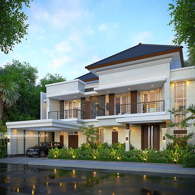 Gambar 2 Desain Rumah Modern 2 Lantai Bapak HZM 1775 di  Batam