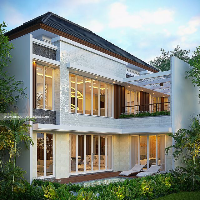 Gambar 3 Desain Rumah Modern 2 Lantai Bapak HZM 1775 di  Batam