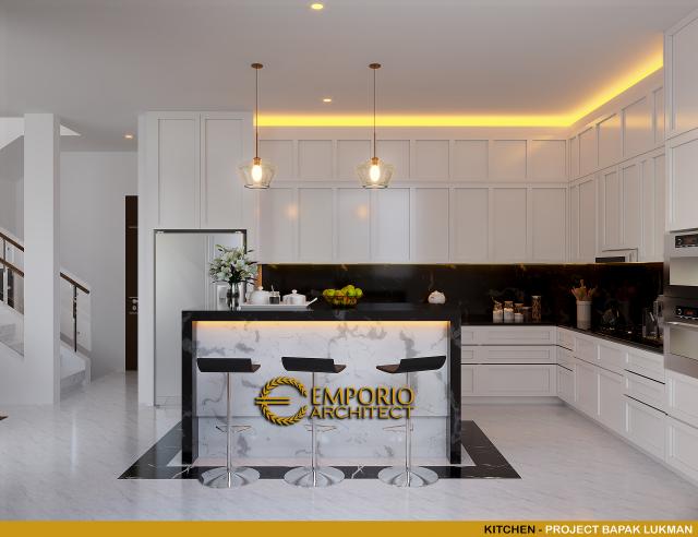 Desain Dapur Rumah Modern 2 Lantai Bapak Lukman di Tangerang, Banten