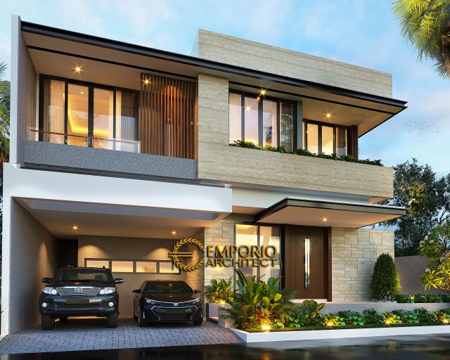 Gambar 2 Desain Rumah Modern 2 Lantai Bapak Lukman di  Tangerang, Banten