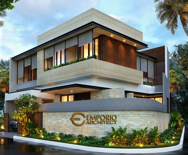 #frontviewexterior - Mr. Lukman Modern House 2 Floors Design - Tangerang, Banten - Code 13153