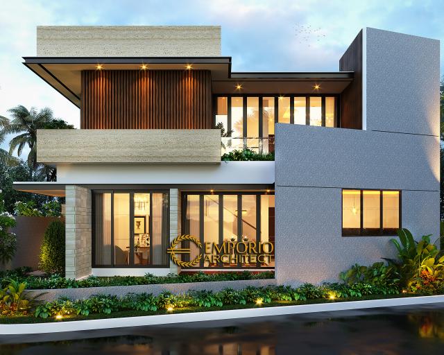 Gambar 3 Desain Rumah Modern 2 Lantai Bapak Lukman di  Tangerang, Banten