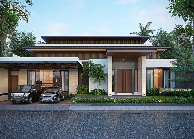 Gambar 1 Desain Rumah Modern 2 Lantai Bapak KG 2004 di  Samarinda