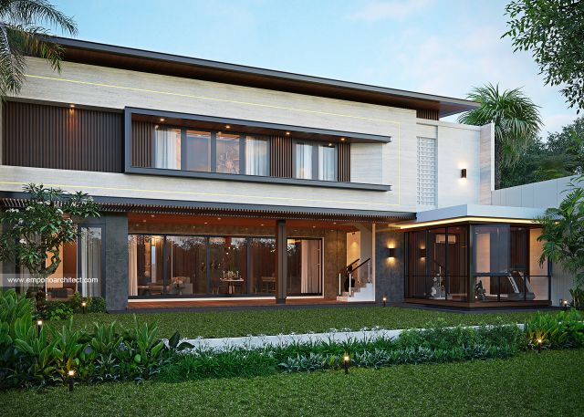 Gambar 3 Desain Rumah Modern 2 Lantai Bapak KG 2004 di  Samarinda