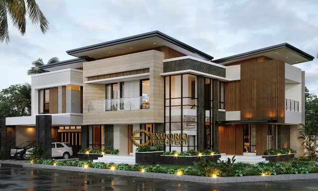 Desain Rumah Modern 2 Lantai Ibu Febry di  Jayapura, Papua