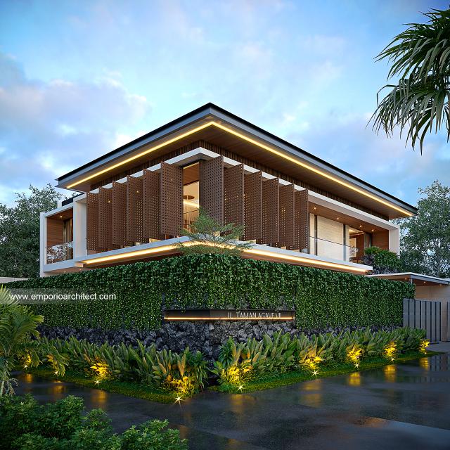 Gambar 1 Desain Rumah Modern 2 Lantai Ibu ASF 1632 di  Jakarta