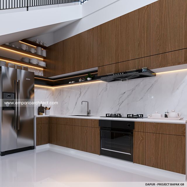 Desain Dapur Rumah Modern 2 Lantai Bapak GBS di Tangerang