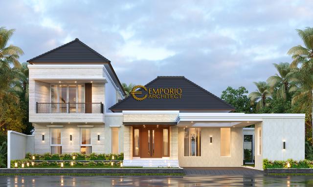 Desain Tampak Depan 3 Rumah Modern 2 Lantai Bapak Winardi di Bima, Nusa Tenggara Barat