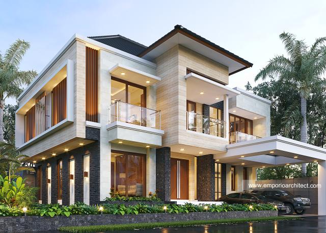 Gambar 2 Desain Rumah Modern 2 Lantai Bapak Fredi di  Solo (Surakarta), Jawa Tengah