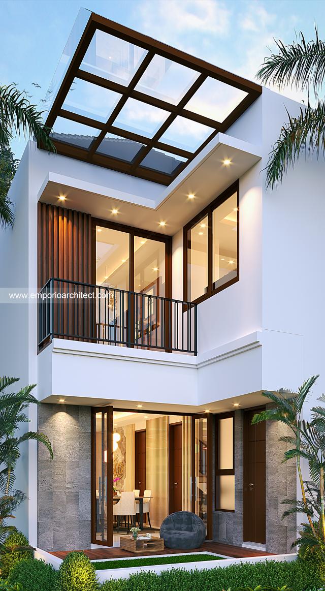 Gambar 3 Desain Rumah Modern 2 Lantai Bapak ALX 1397 di  Bandung