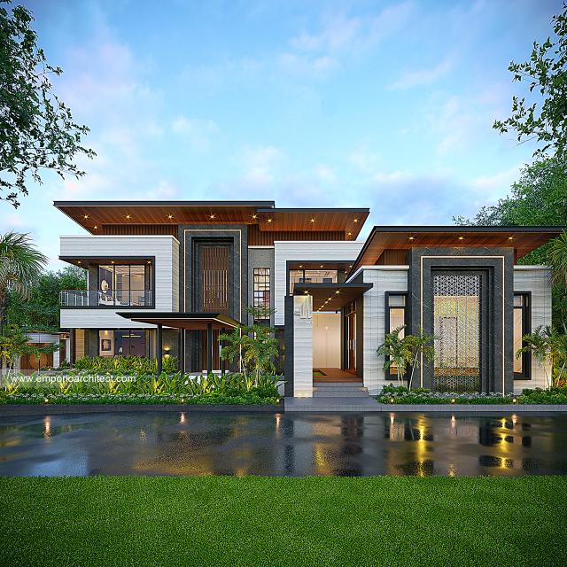 Gambar 1 Desain Rumah Modern 2 Lantai Bapak CCP 1546 di  Kuningan, Jawa Barat