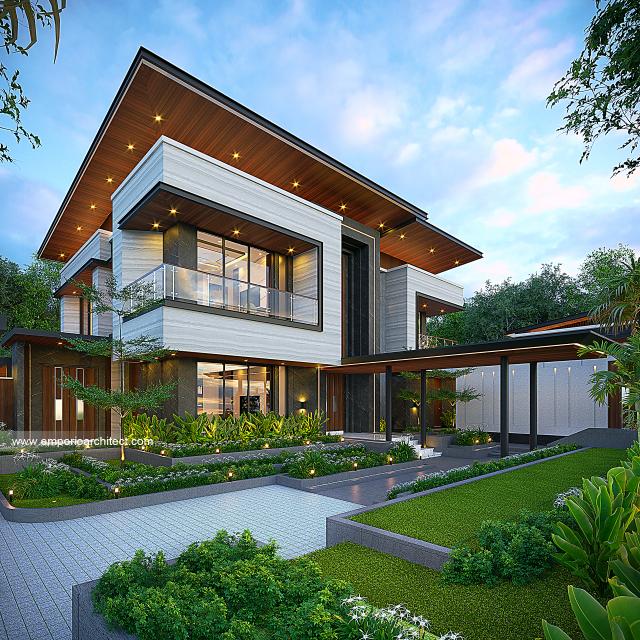 Desain Tampak Depan 3 Rumah Modern 2 Lantai Bapak CCP di Kuningan, Jawa Barat