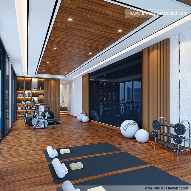 Desain Ruang Gym Rumah Modern 2 Lantai Bapak CCP di Kuningan, Jawa Barat