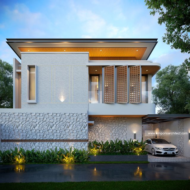 Desain Villa Modern 2 Lantai Ibu JTA 1946 di  Ungasan, Badung, Bali