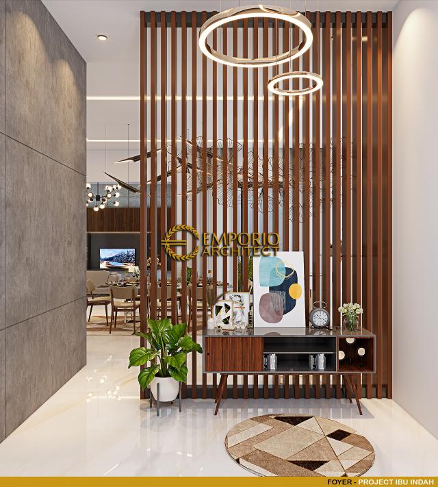 Desain Foyer Rumah Modern 2 Lantai Ibu IDH di BSD, Tangerang Selatan, Banten