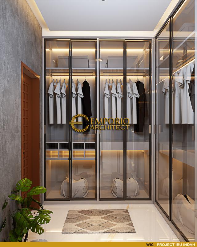 Desain Walk In Closet Rumah Modern 2 Lantai Ibu IDH di BSD, Tangerang Selatan, Banten