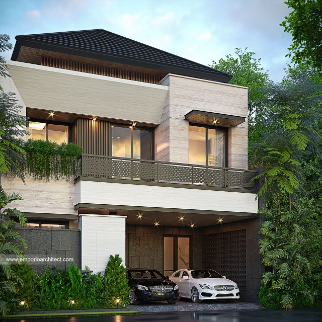 Gambar 2 Desain Rumah Modern 2 Lantai Ibu RS 1994 di  Jakarta Selatan