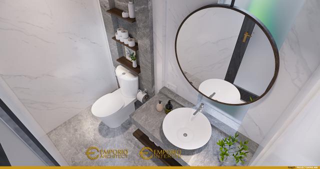 Desain Toilet Rumah Modern 2 Lantai Bapak Awi di Batam