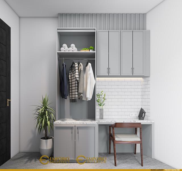 Desain Ruang Laundry Rumah Modern 2 Lantai Bapak Awi di Batam