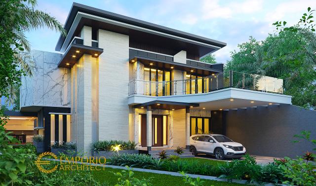 Desain Tampak Depan 3 Rumah Modern 2 Lantai Bapak Awi di Batam