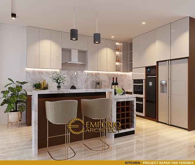 Desain Dapur Rumah Modern 2 Lantai Bapak YYM di BSD, Tangerang Selatan, Banten