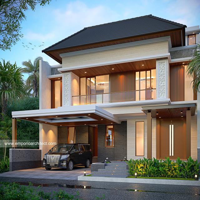 Desain Rumah Modern 2 Lantai Ibu Lisyanti Budiman 1541 di  Tangerang