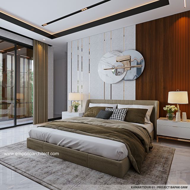 #bedroomdesign - Mr. GNW 1860 Modern House 2 Floors Design - Kediri, Jawa Timur - Code 40717