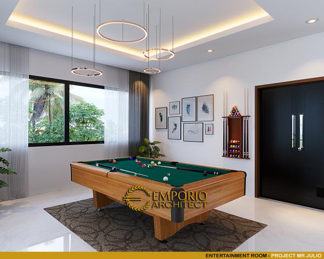 Desain Ruang Entertainment Rumah Modern 2 Lantai Mr. Julio di Pererenan, Badung, Bali