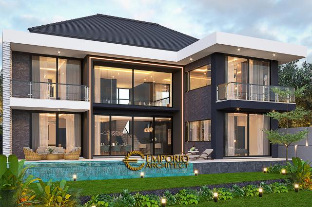 Gambar 3 Desain Rumah Modern 2 Lantai Mr. Julio di  Pererenan, Badung, Bali