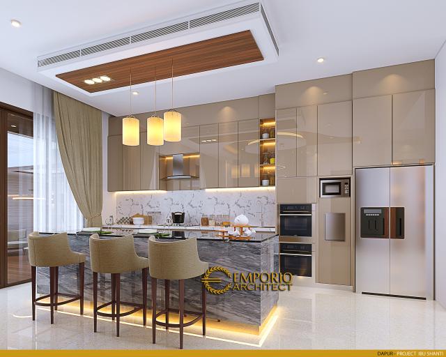 Desain Dapur Rumah Modern 2 Lantai Ibu Shanti di Solo (Surakarta), Jawa Tengah