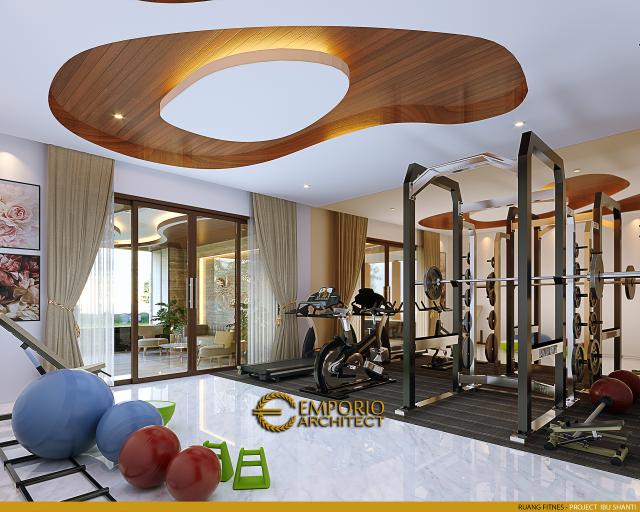 Desain Ruang Gym Rumah Modern 2 Lantai Ibu Shanti di Solo (Surakarta), Jawa Tengah