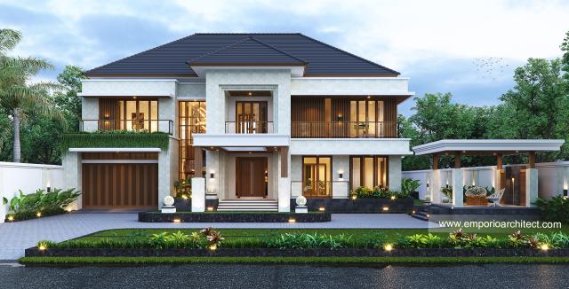 Desain Tampak Depan 3 Rumah Modern 2 Lantai Bapak PGK di Semarang, Jawa Tengah