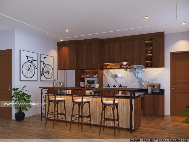 Desain Dapur Rumah Modern 2 Lantai Bapak PGK di Semarang, Jawa Tengah