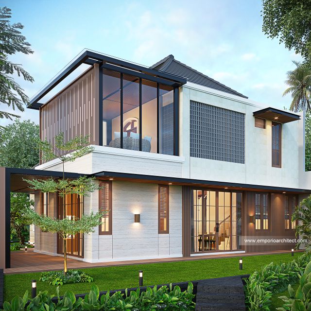 Gambar 3 Desain Rumah Modern 2 Lantai Ibu SHT 1933 di  Tangerang