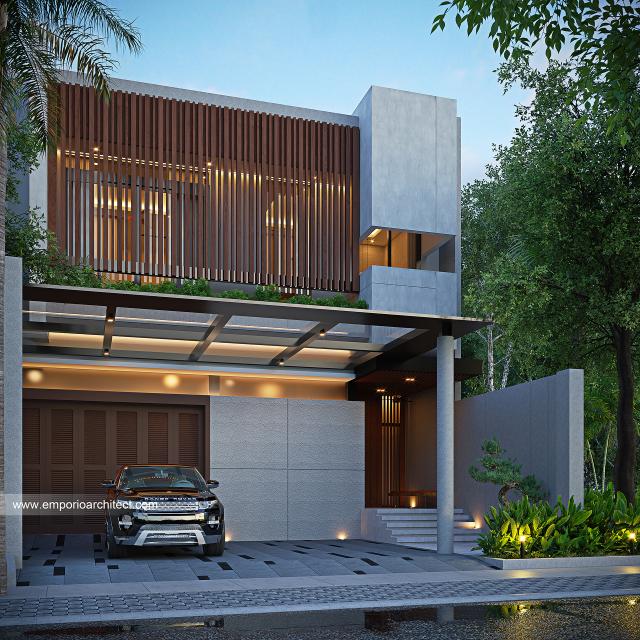 Desain Tampak Depan 3 Rumah Modern 2 Lantai Bapak ERC di Jawa Barat