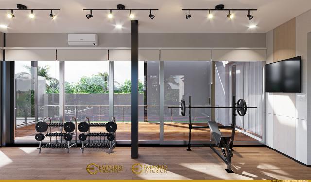 Desain Ruang Gym Rumah Modern 2 Lantai Bapak IDW di Bandung, Jawa Barat