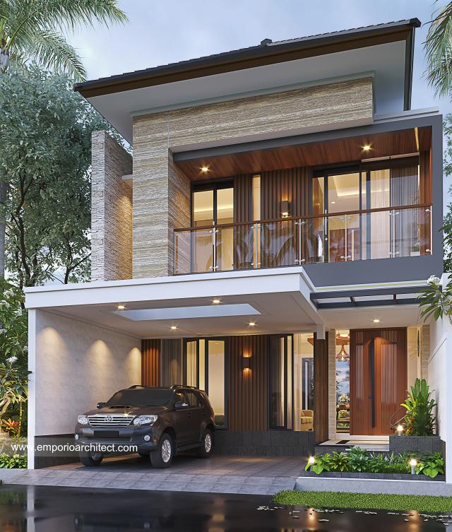 Gambar 2 Desain Rumah Modern 2 Lantai Mr. TM di  Yogyakarta