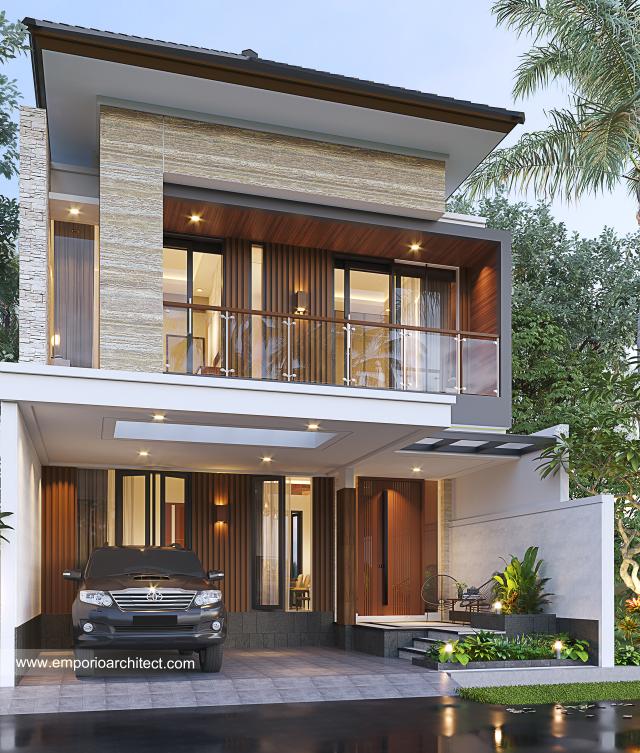 Desain Rumah Modern 2 Lantai Mr. TM di Yogyakarta - Tampak Depan