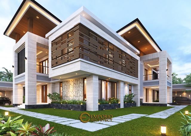 Desain Tampak Detail Hook Rumah Modern 2 Lantai Bapak HDY II di Banjarmasin, Kalimantan Selatan