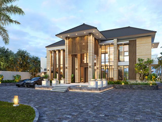 Desain Rumah Modern 2 Lantai Bapak Ngadiono II di  Serang, Banten