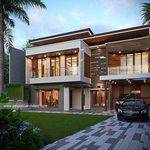 Gambar 2 Desain Rumah Modern 2 Lantai Bapak DFF 1759 di  Pati, Jawa Tengah