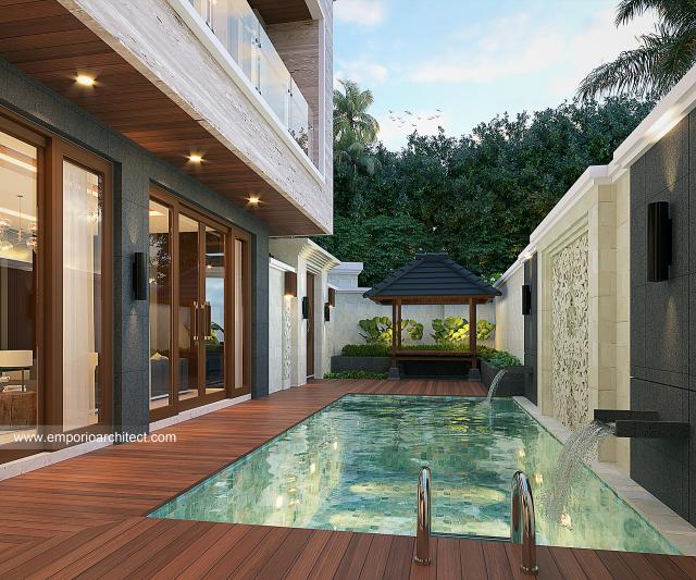 Desain Tampak Belakang Rumah Modern 2 Lantai Bapak EED di Nusa Dua, Bali