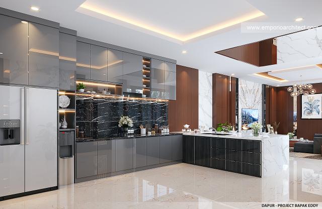 Desain Dapur Rumah Modern 2 Lantai Bapak EED di Nusa Dua, Bali