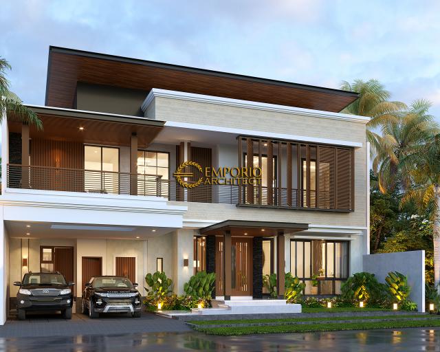 Gambar 2 Desain Rumah Modern 2 Lantai Ibu IVN 1167 di  Yogyakarta