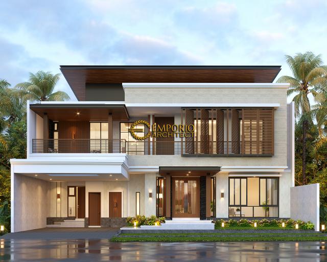 Desain Tampak Depan 3 Rumah Modern 2 Lantai Ibu IVN di Yogyakarta