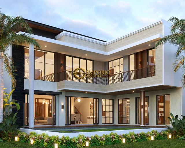 Gambar 3 Desain Rumah Modern 2 Lantai Ibu IVN 1167 di  Yogyakarta