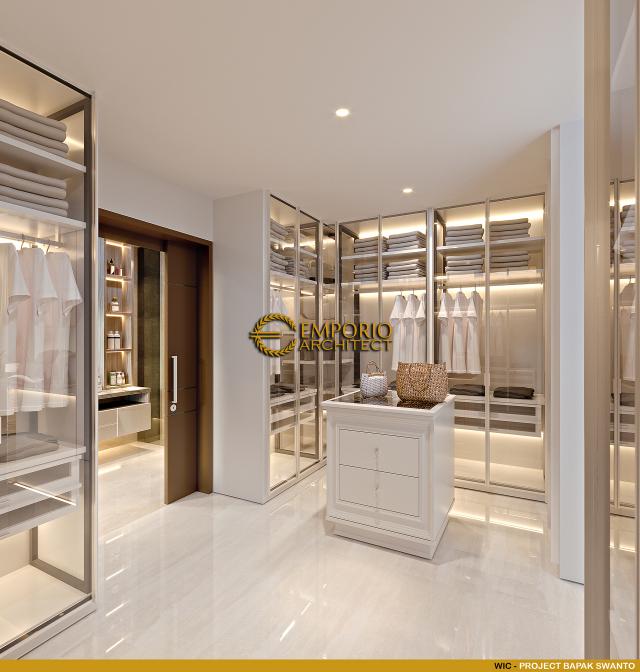 Desain Walk In Closet Rumah Modern 2 Lantai Bapak SWT di Tangerang, Banten