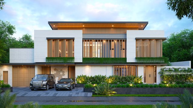 Gambar 2 Desain Rumah Modern 2 Lantai Bapak AZR 1997 di  Bandung