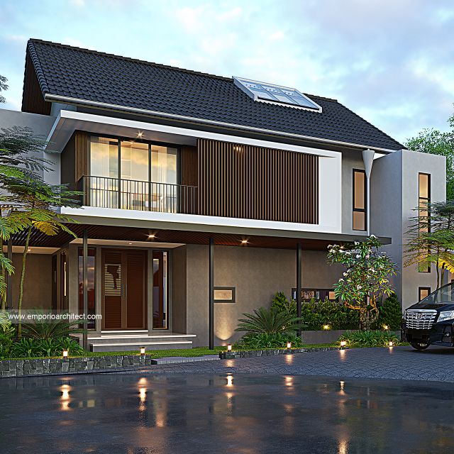 Gambar 2 Desain Rumah Modern 2 Lantai Ibu EI di  BSD, Tangerang Selatan