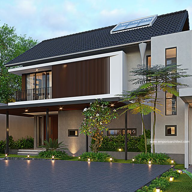 Gambar 3 Desain Rumah Modern 2 Lantai Ibu EI di  BSD, Tangerang Selatan